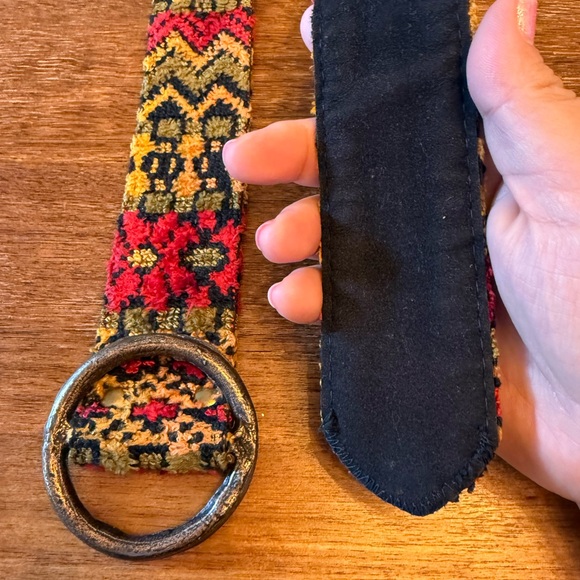 Multicolor Textile Patterned Belt - Picture 6 of 7